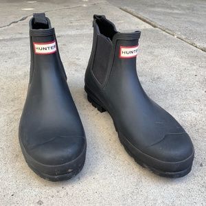 Black Hunter Chelsea Rain Boots Size Men US10 EU44